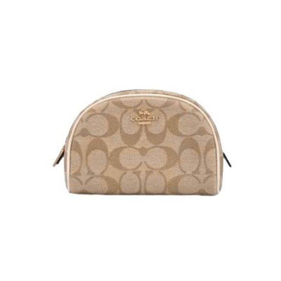 Coach Handbags - Coach Outlet Dome Cosmetic Case in Signature Canvas - Beige For Woman One Size